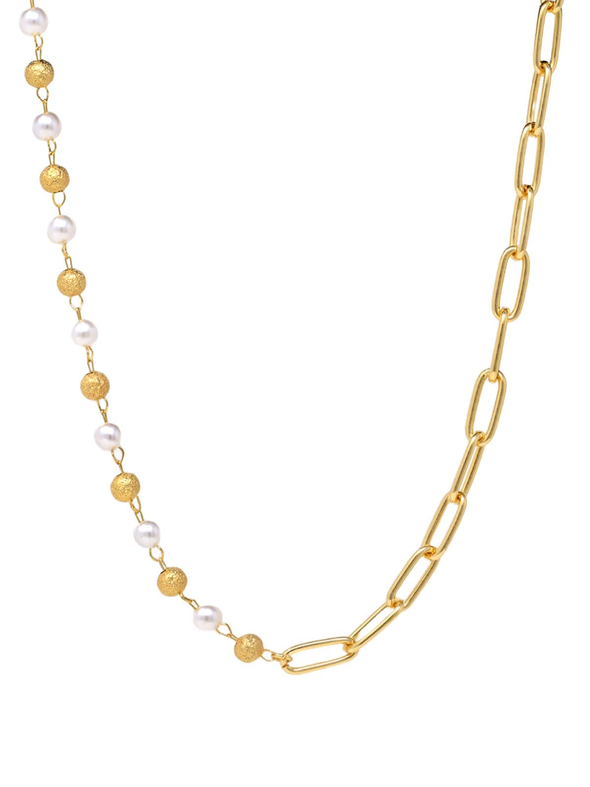 Pearl Paperclip Chain Necklace – Bauble Sky