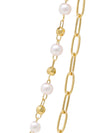 Pearl Double Layered Charm Necklace