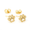 Gold Filled Dog Paw Bone Earrings