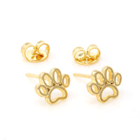 Gold Filled Dog Paw Bone Earrings