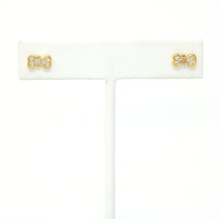 Gold Filled Dog Paw Bone Earrings