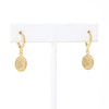 Gold Filled Virgin Mary Huggie Earrings