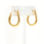 Gold Filled Hollow Bold Huggie Earrings