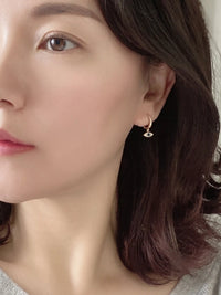 14K Gold Filled Evil Eye Huggie Earrings