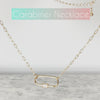 Pave Carabiner Lock Necklace
