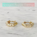 Hexagon Huggie Earring