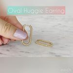 Twist Oval Huggie Earring