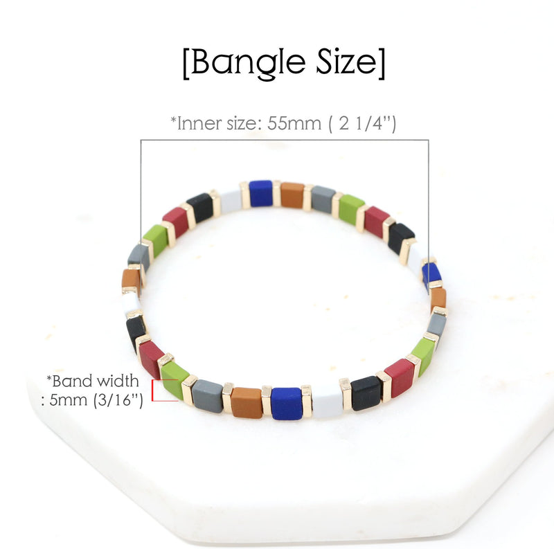 Color Block Stretchable Bracelet - Bauble Sky