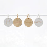 Personalized Silicone Key Ring Bracelet with Circle charm - Bauble Sky