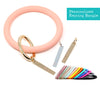 Personalized Silicone Keyring Bracelet with Bar - Bauble Sky