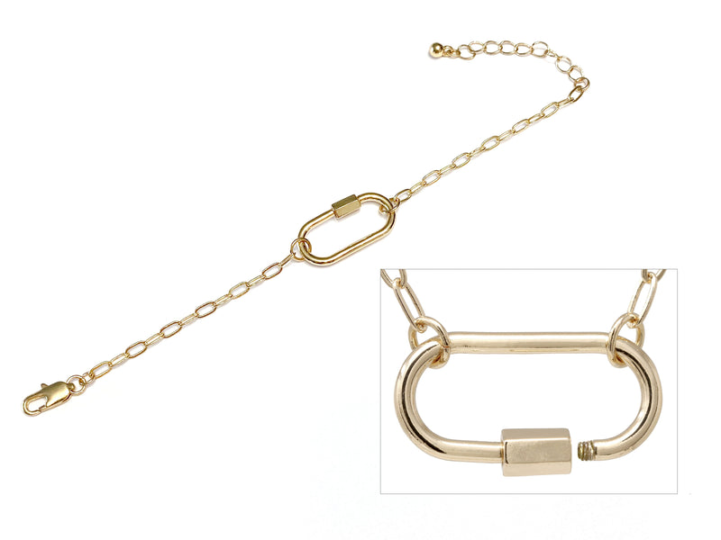 Carabiner Lock Linked Bracelet - Bauble Sky