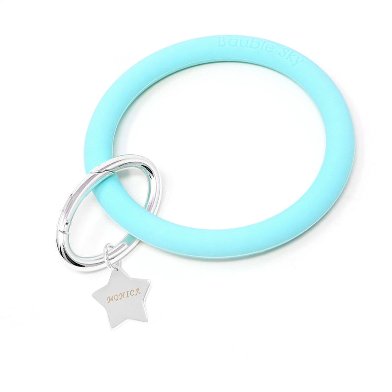 PandaHall Personalized Silicone Key Ring Bracelet