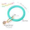 Personalized Silicone Key Ring Bracelet with Hexagon - Bauble Sky