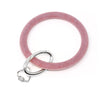Silicone Keyring Bracelet with Heart Carabiner Lock - Bauble Sky