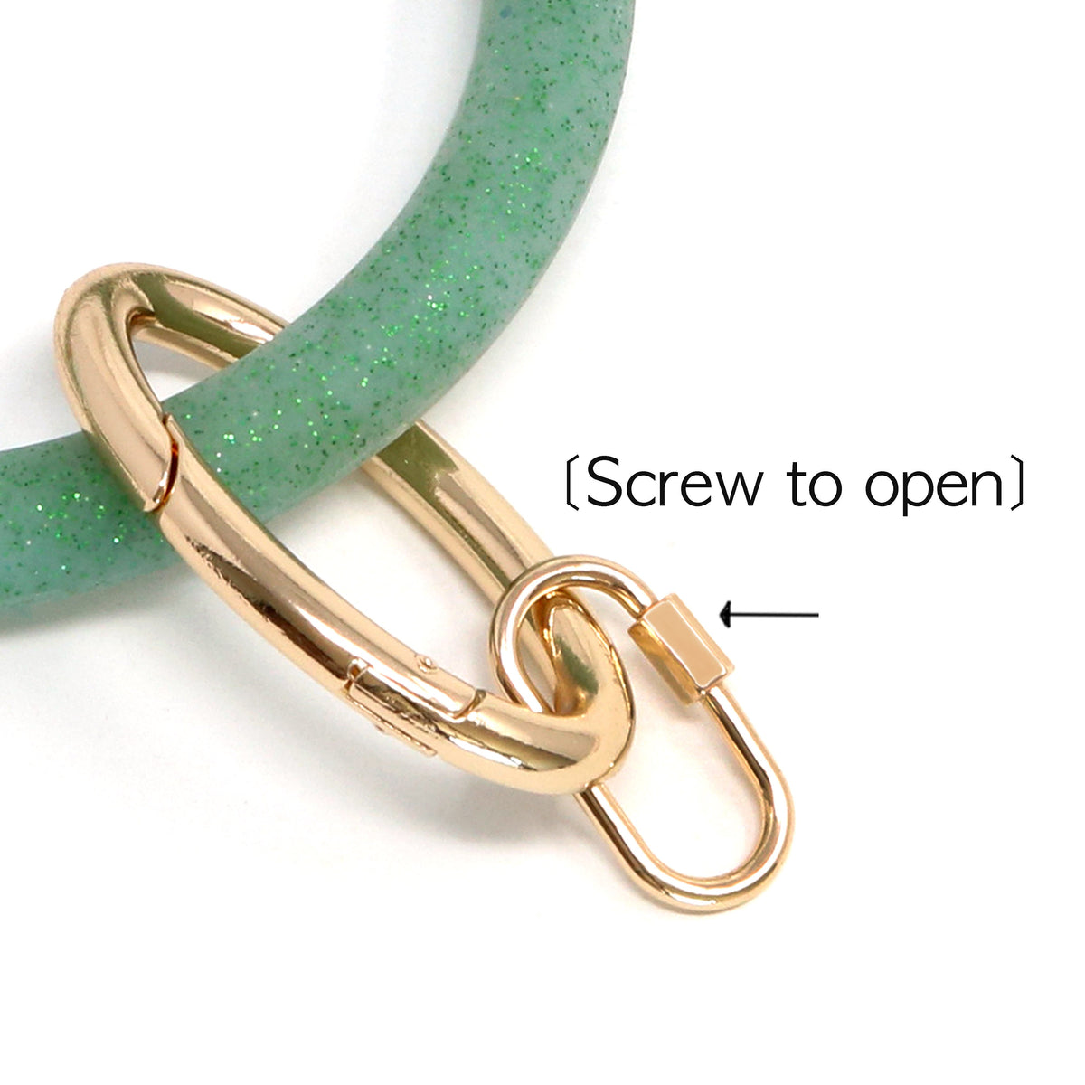 Silicone Key Ring Bracelet with Carabiner Lock - Bauble Sky