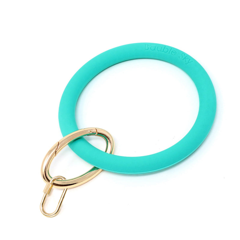 Townshine Silicone Leather Bangle Key Ring Wrist Keychain Bracelet
