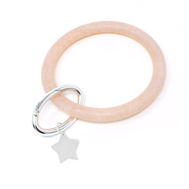 Silicone Key Ring Bracelet with Star - Bauble Sky