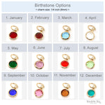 Birthstone Pave Carabiner Lock Necklace - Bauble Sky
