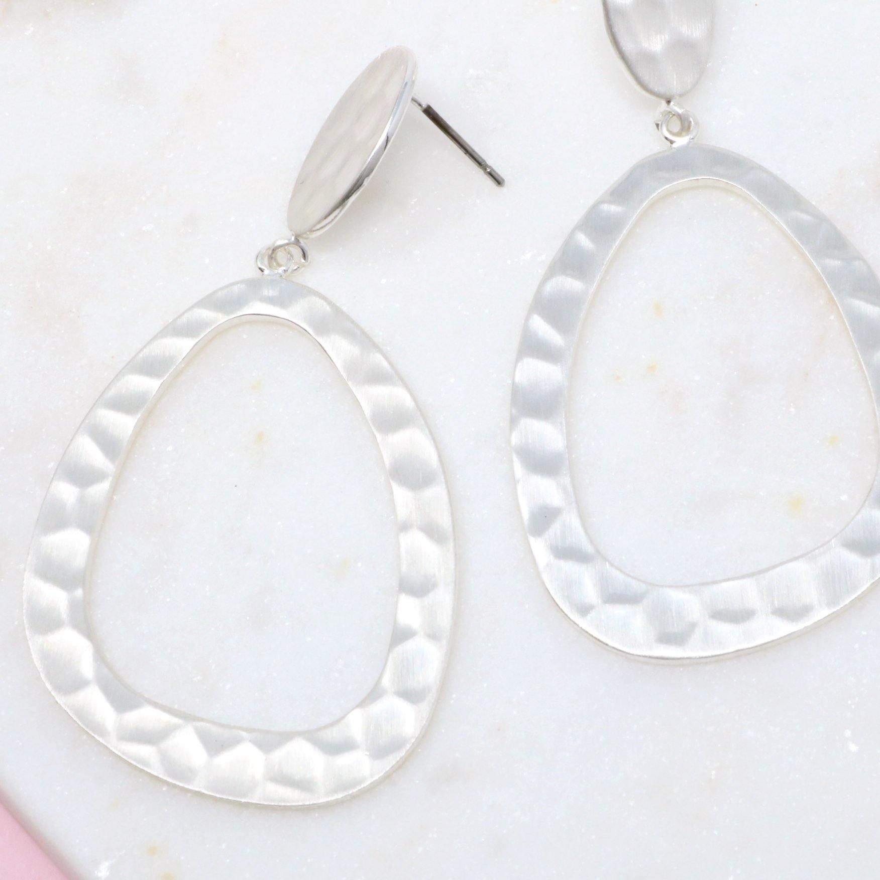 Teardrop Metal Earring - Bauble Sky