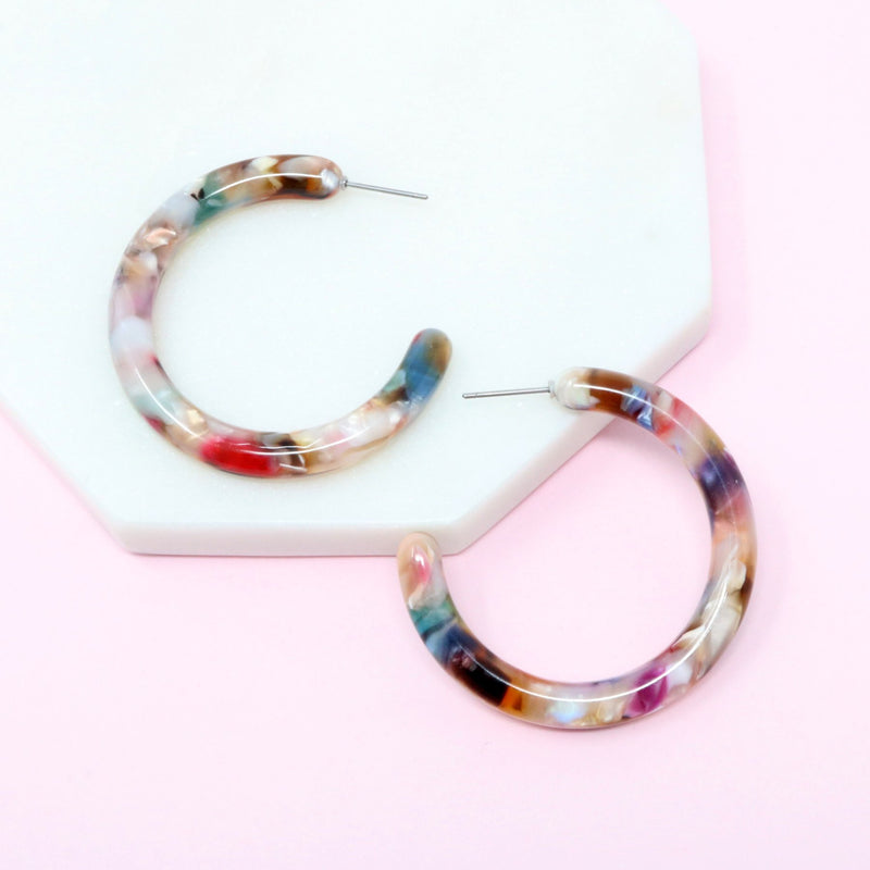 Resin Hoop Earring - Bauble Sky