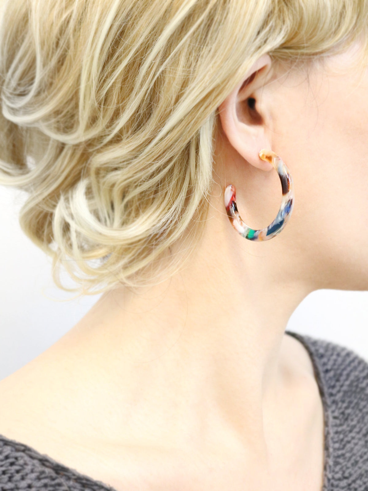 Resin Hoop Earring - Bauble Sky