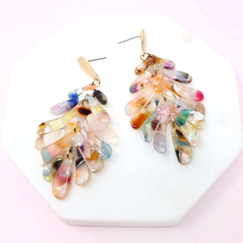Leaf Resin Statement Earring - Bauble Sky