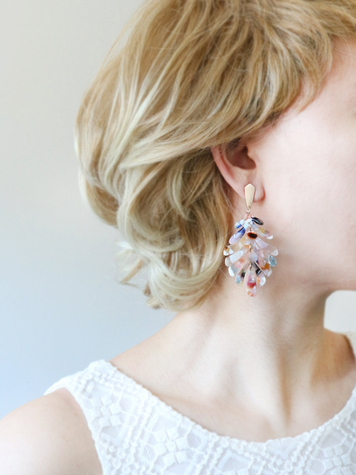 Leaf Resin Statement Earring - Bauble Sky