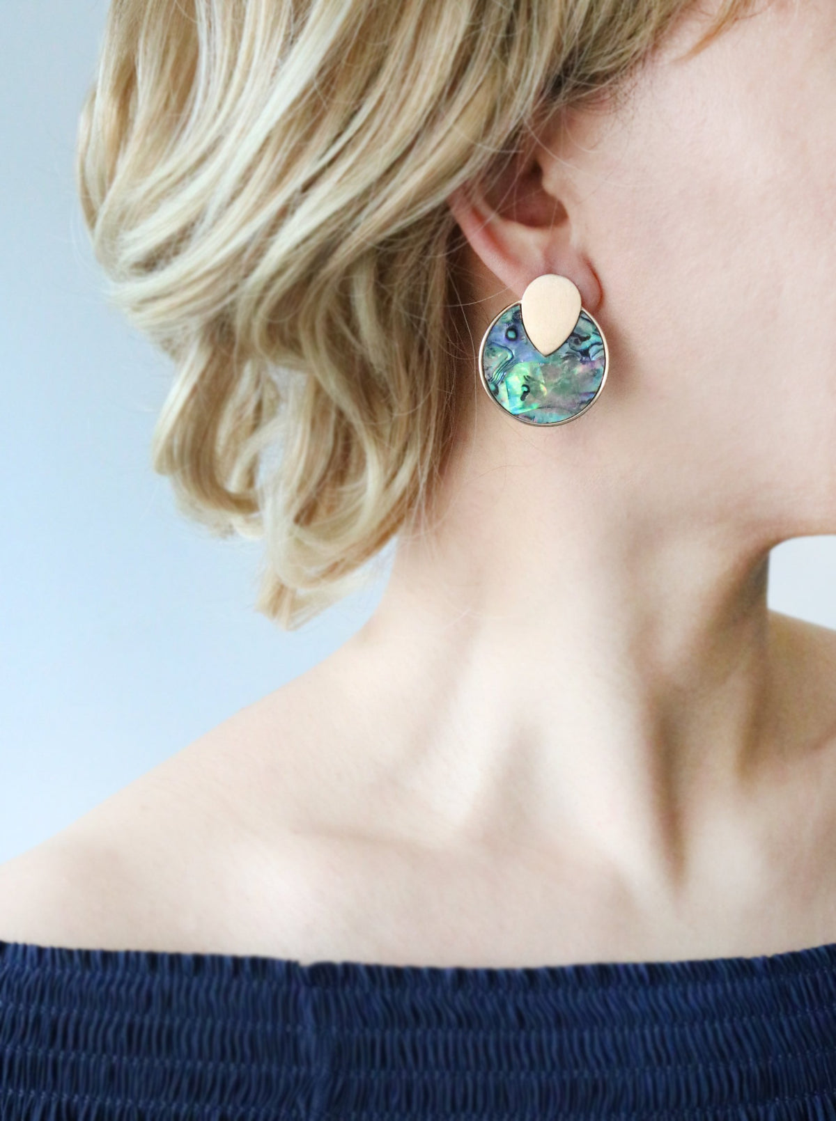Abalone Shell Earring Stud - Bauble Sky