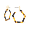 Hexagon Resin Hoop Earring - Bauble Sky