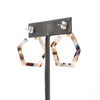 Hexagon Resin Hoop Earring - Bauble Sky
