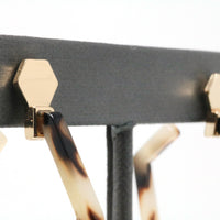 Hexagon Resin Hoop Earring - Bauble Sky