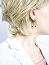 Hexagon Resin Hoop Earring - Bauble Sky