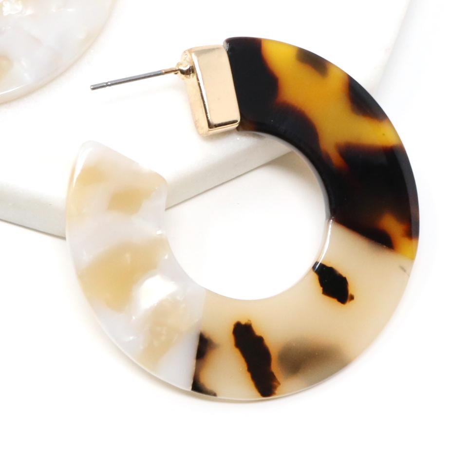 Resin Acetate Hoop Earring - Bauble Sky
