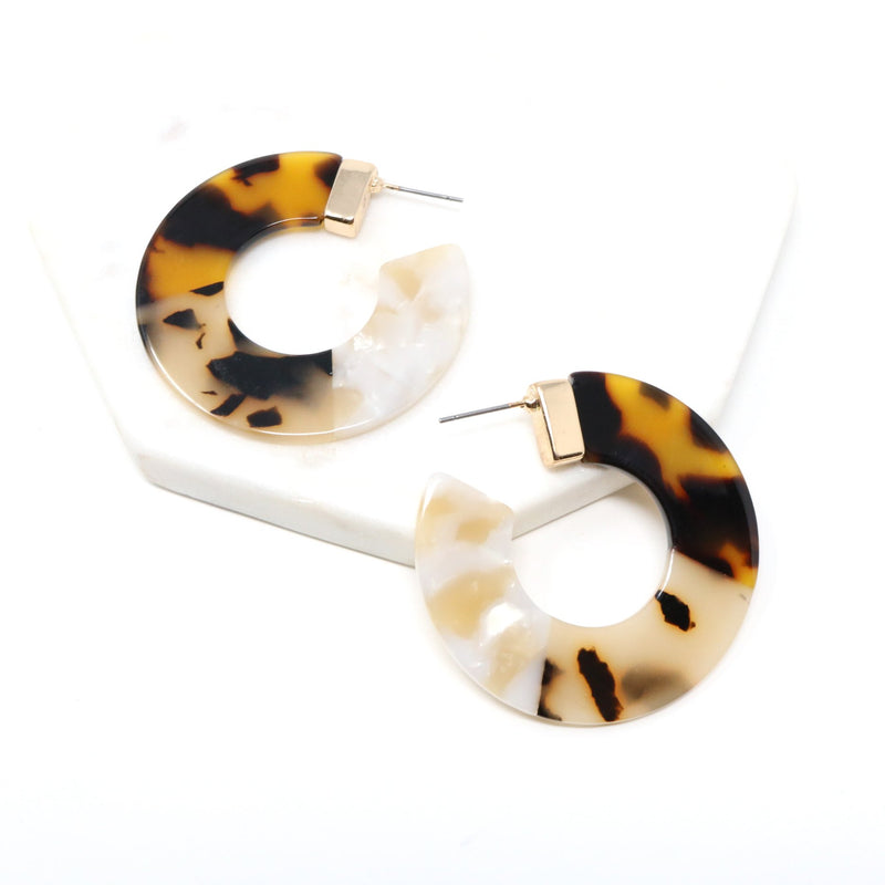 Resin Acetate Hoop Earring - Bauble Sky