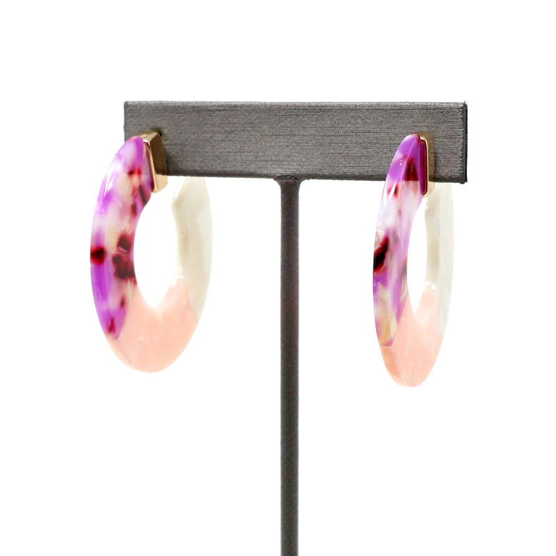 Resin Acetate Hoop Earring - Bauble Sky