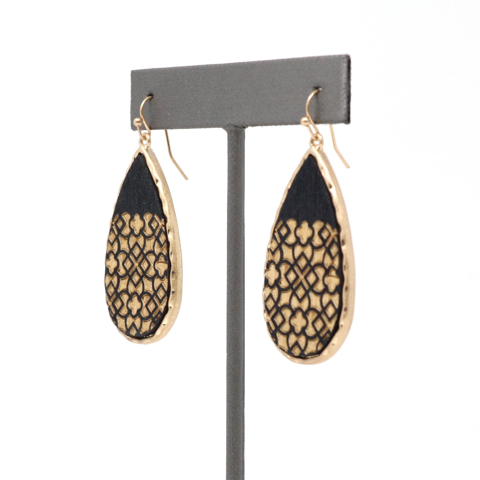 Wooden Teardrop Earring - Bauble Sky