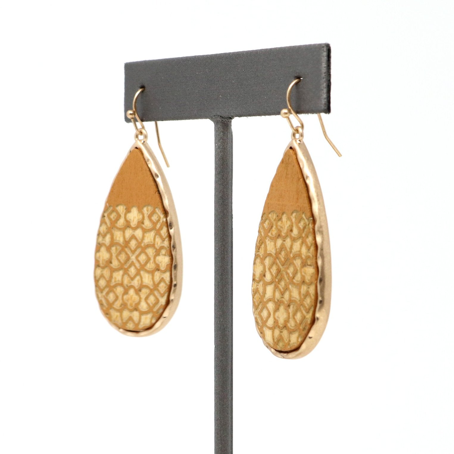 Wooden Teardrop Earring - Bauble Sky