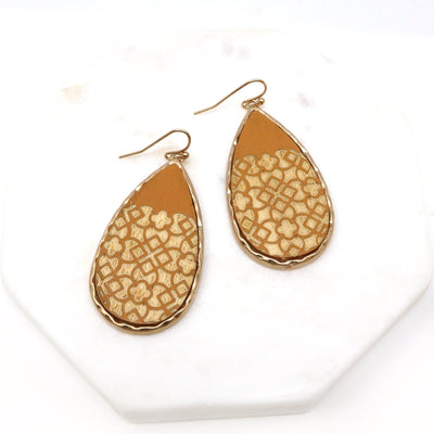 Wooden Teardrop Earring - Bauble Sky