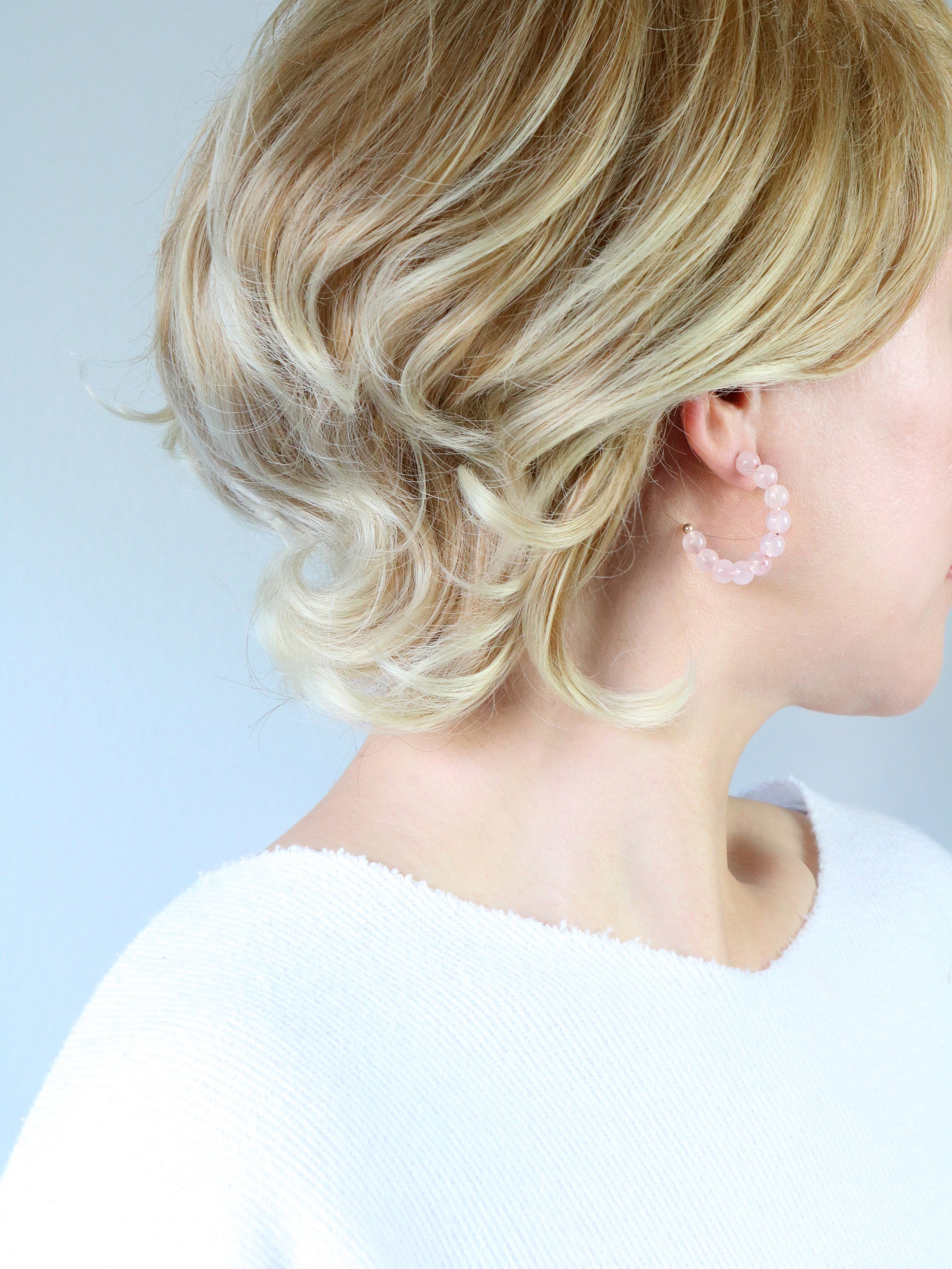 Semi-precious Stone Hoop Earring - Bauble Sky
