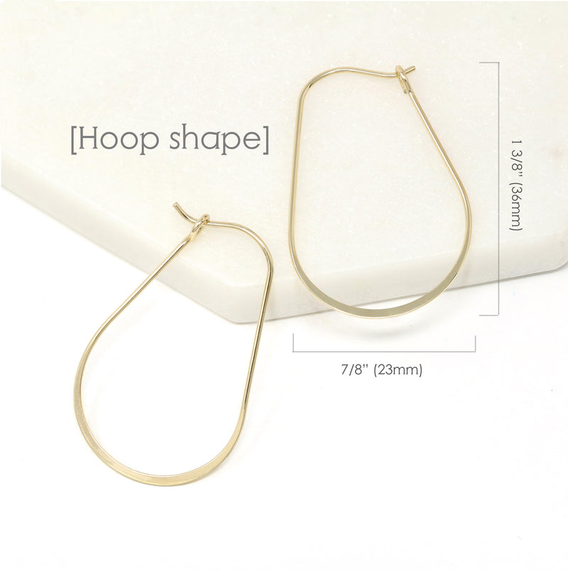 Lightweight Hoop Earrings with Charms