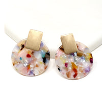 Circle Resin Statement Earring - Bauble Sky