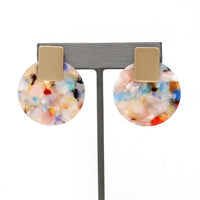 Circle Resin Statement Earring - Bauble Sky
