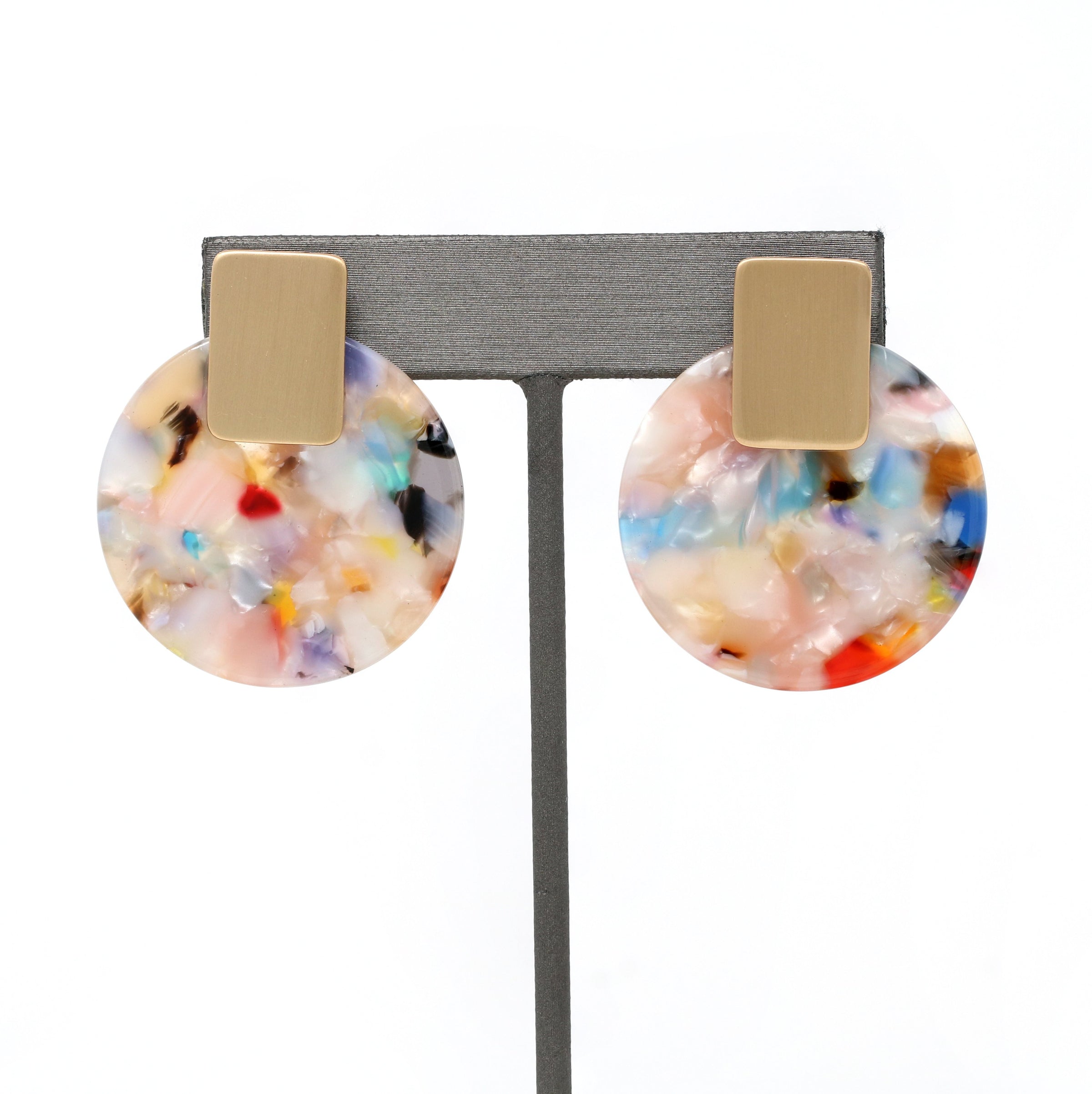 Circle Resin Statement Earring - Bauble Sky