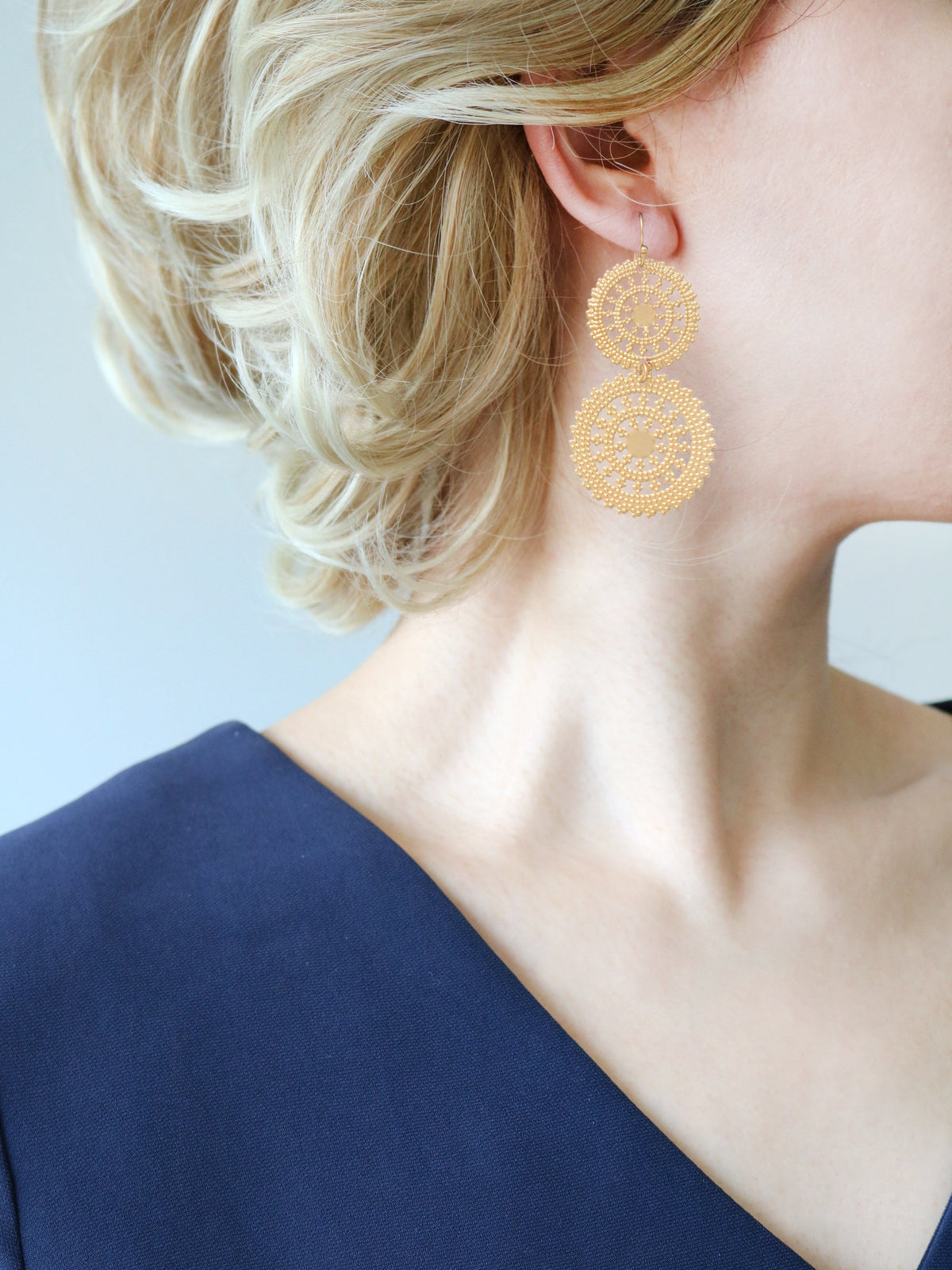 Geometric Metal Earring - Bauble Sky