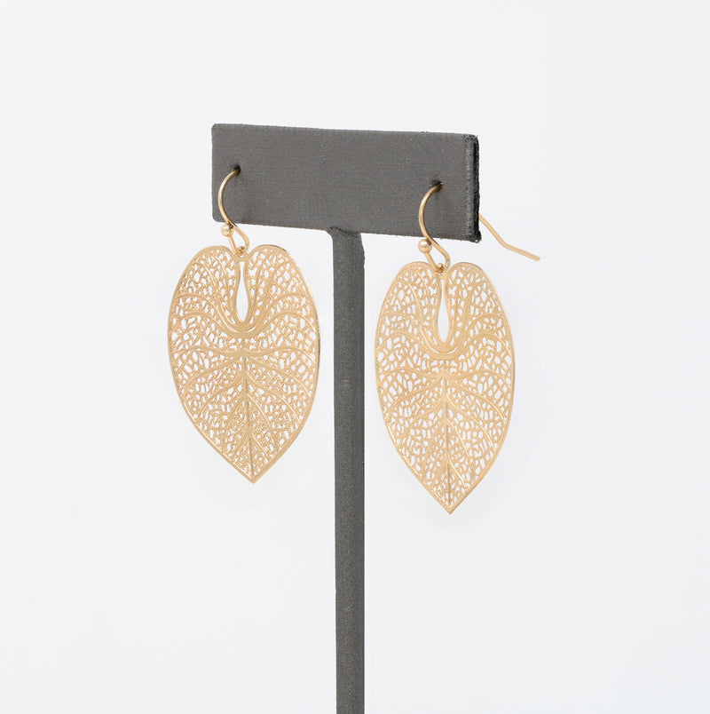Leaf Filigree Earring - Bauble Sky