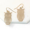 Filigree Owl Small Earring - Bauble Sky