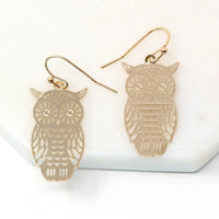 Filigree Owl Small Earring - Bauble Sky