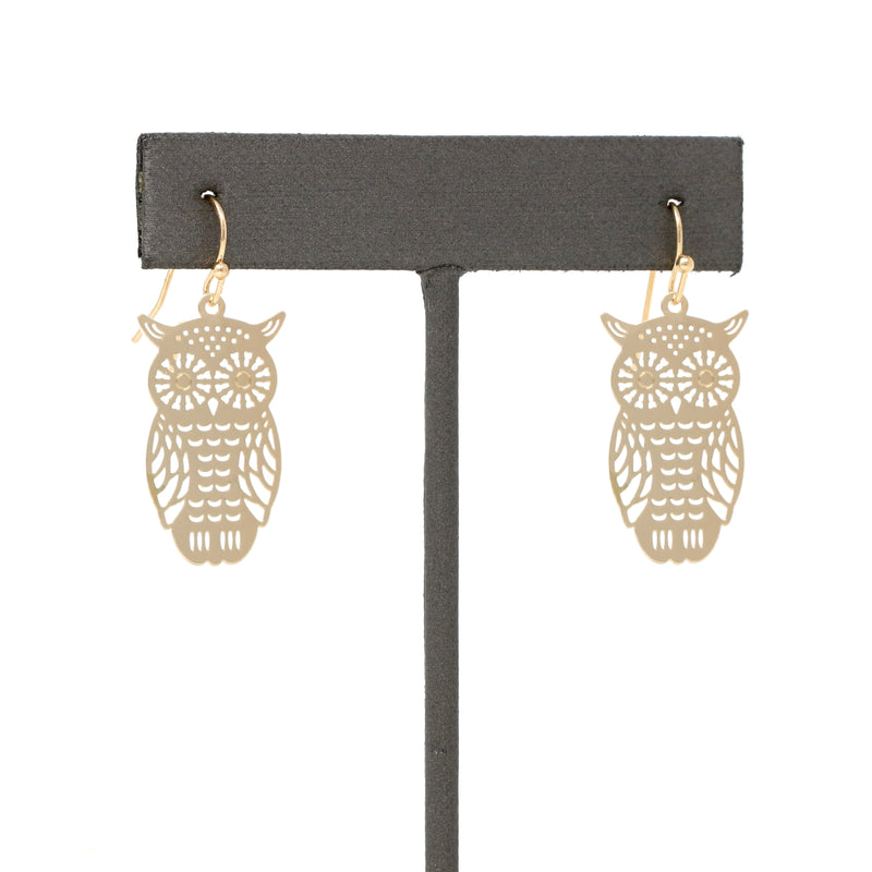 Filigree Owl Small Earring - Bauble Sky