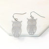 Lightweight Small Filigree Owl Earrings