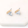 Small Hexagon Stone Stud - Bauble Sky